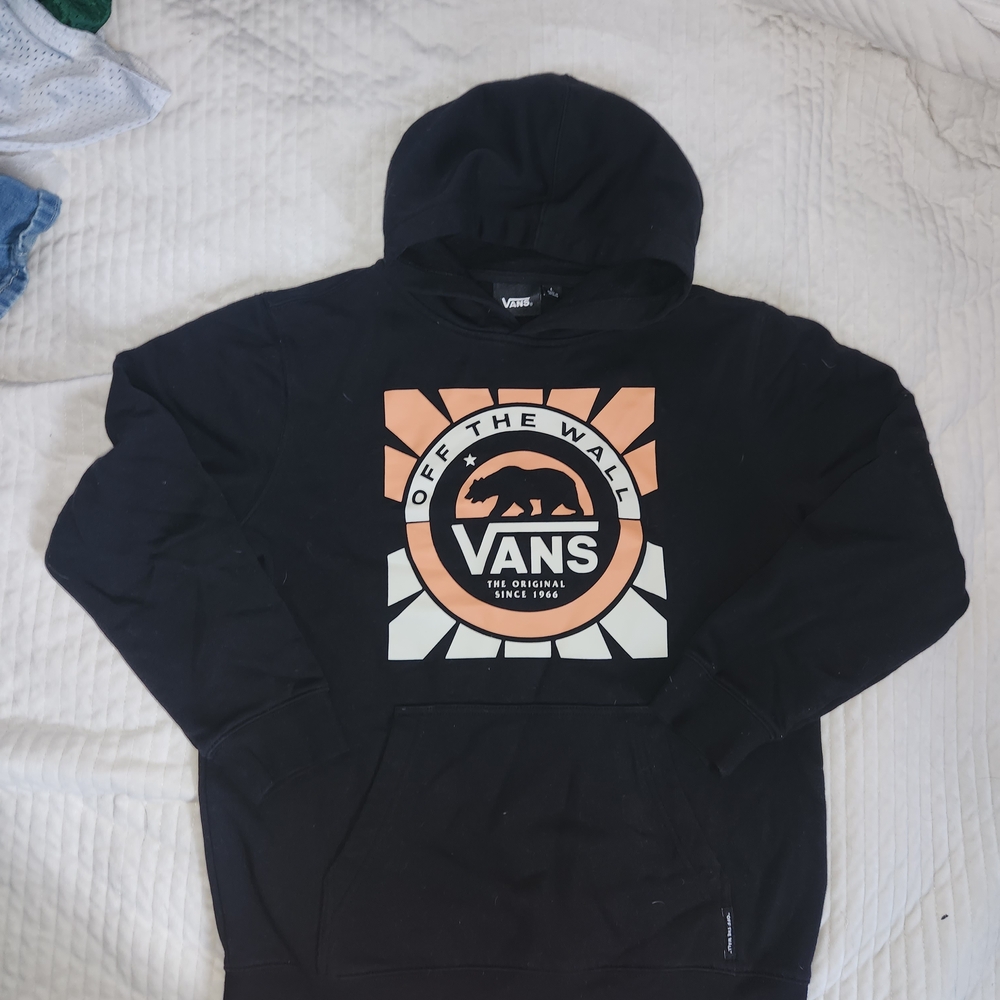 Vans Black and Orange Men's Hoodie